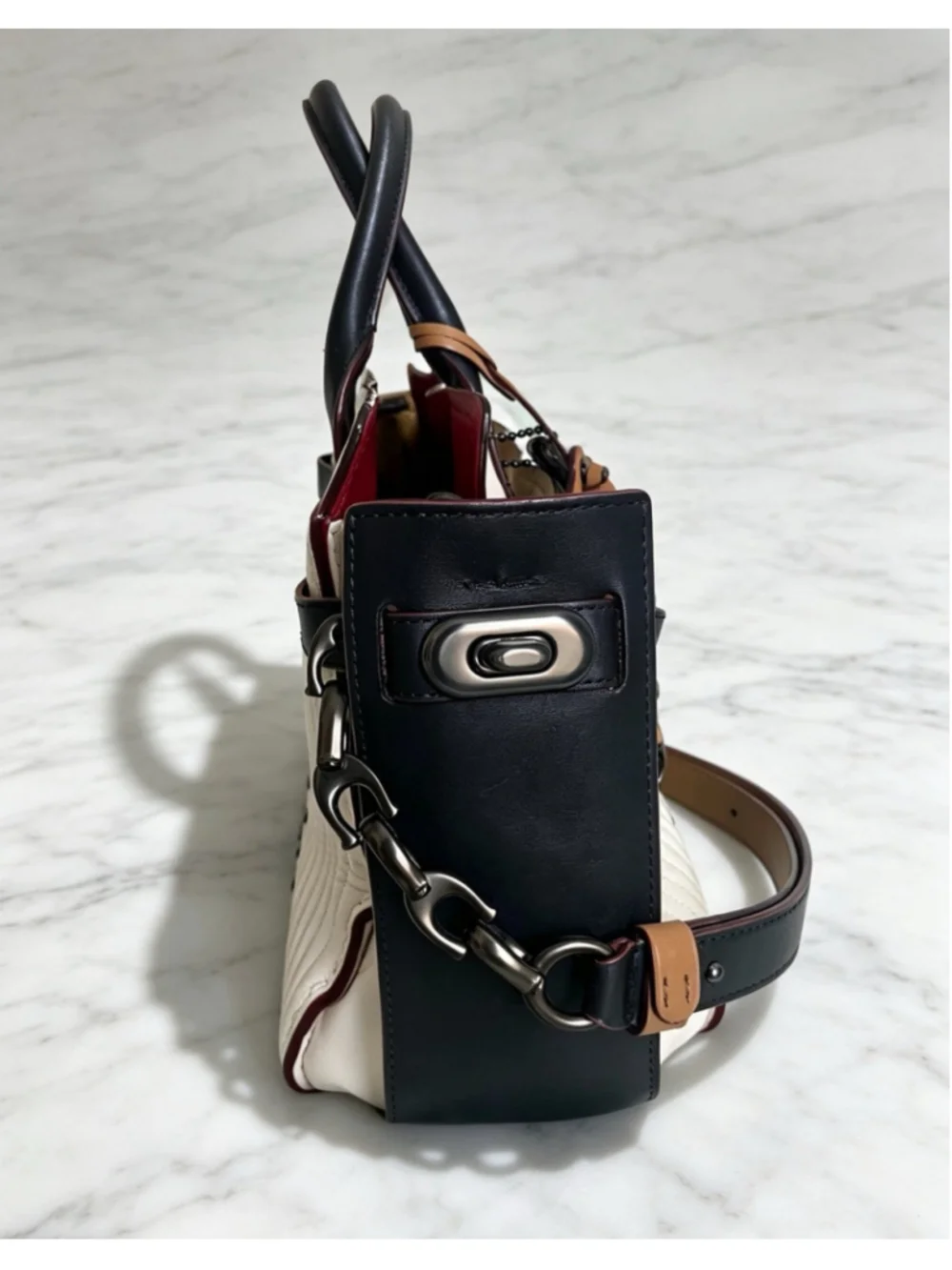Coach 1941 Double Swagger Colorblock Quilted Leather Bag Super Rare